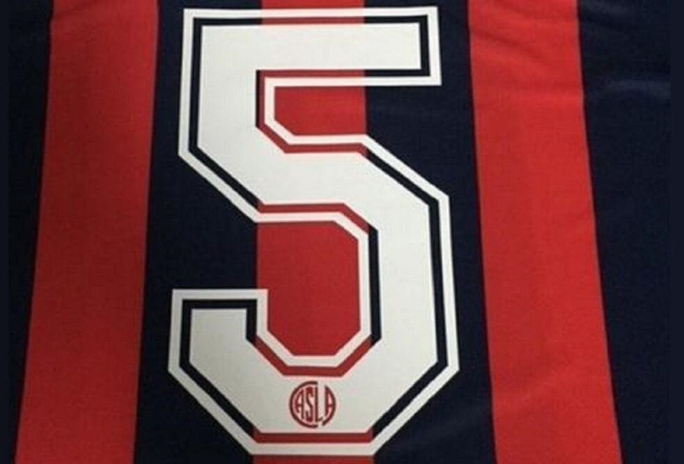 camiseta numero 5 san lorenzo