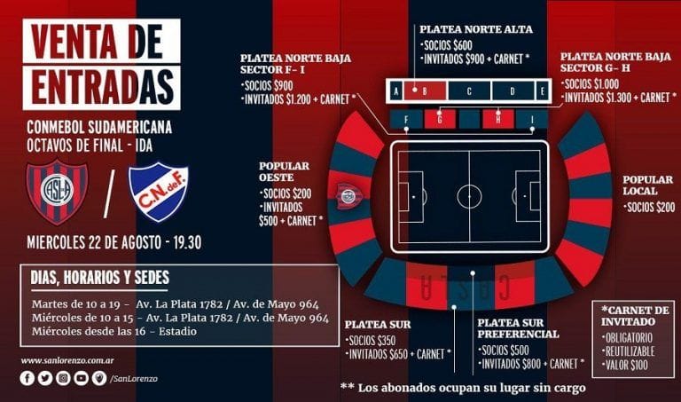 entradas san lorenzo