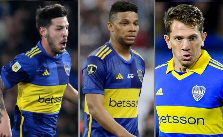 Agustín Martegani, Frank Fabra y Esteban Rolón.